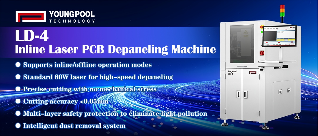Youngpool Technology LD-4 Inline Laser PCB Depaneling Machine | Enabling Flexible PCB Depaneling for SMT Production Lines